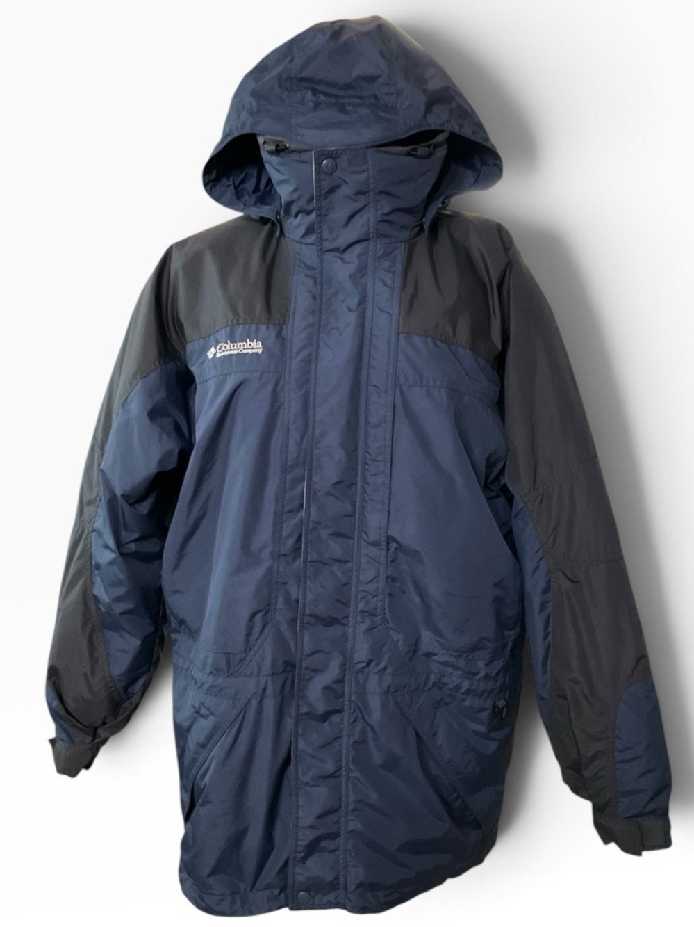 Columbia Men’s 3 in 1Hooded Performance Jacket Black Blue Size XLT EUC